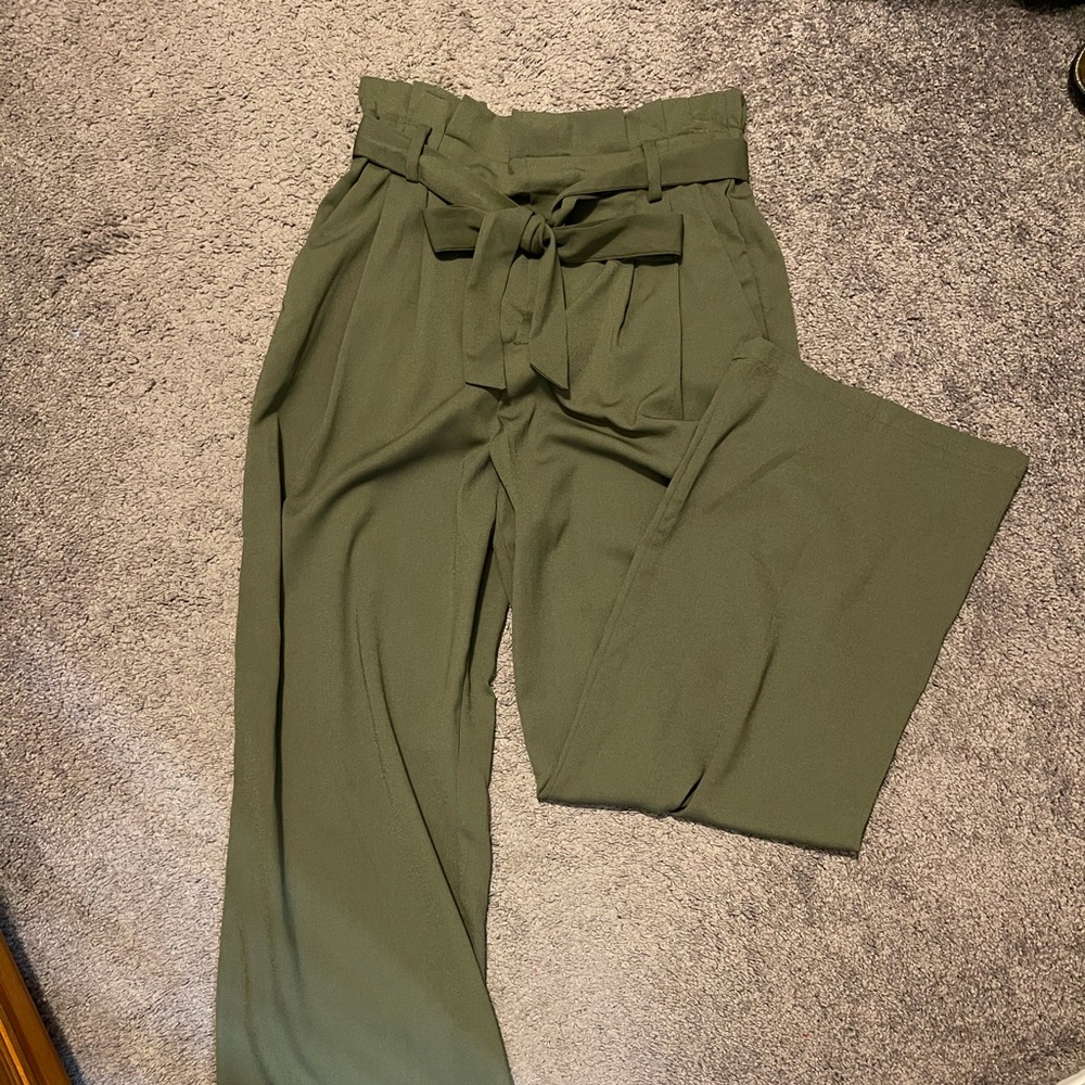 High-Rise Paper Bag Pants